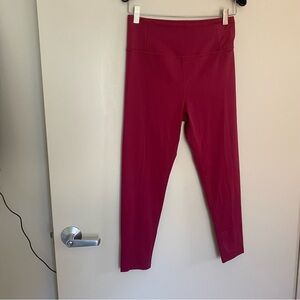 NWT Girlfriend Collective 7/8 Length High Rise Red Leggings, L